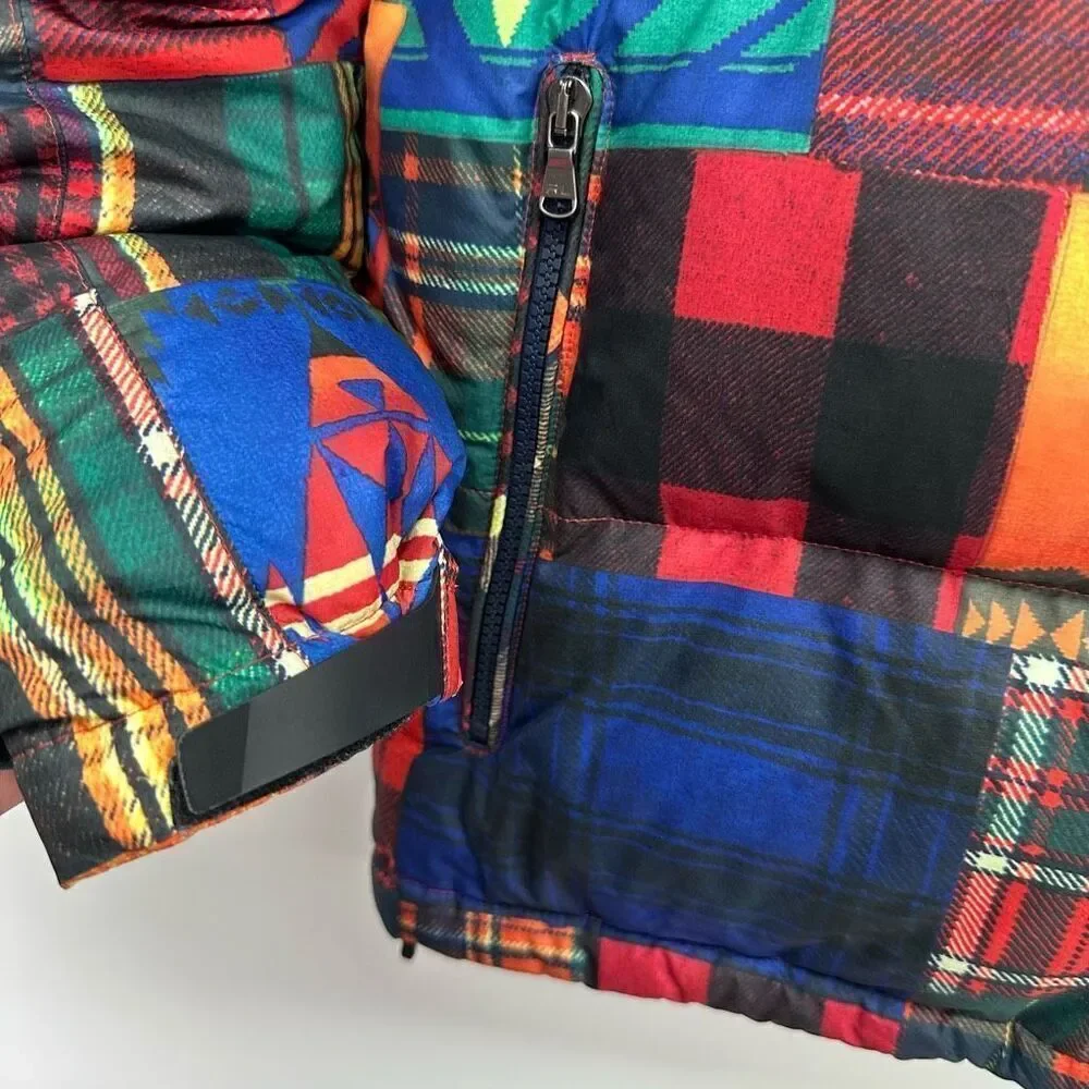 Polo Ralph Lauren Men’s Unisex Ripstop Patchwork Aztec Goose Down Zip Jacket